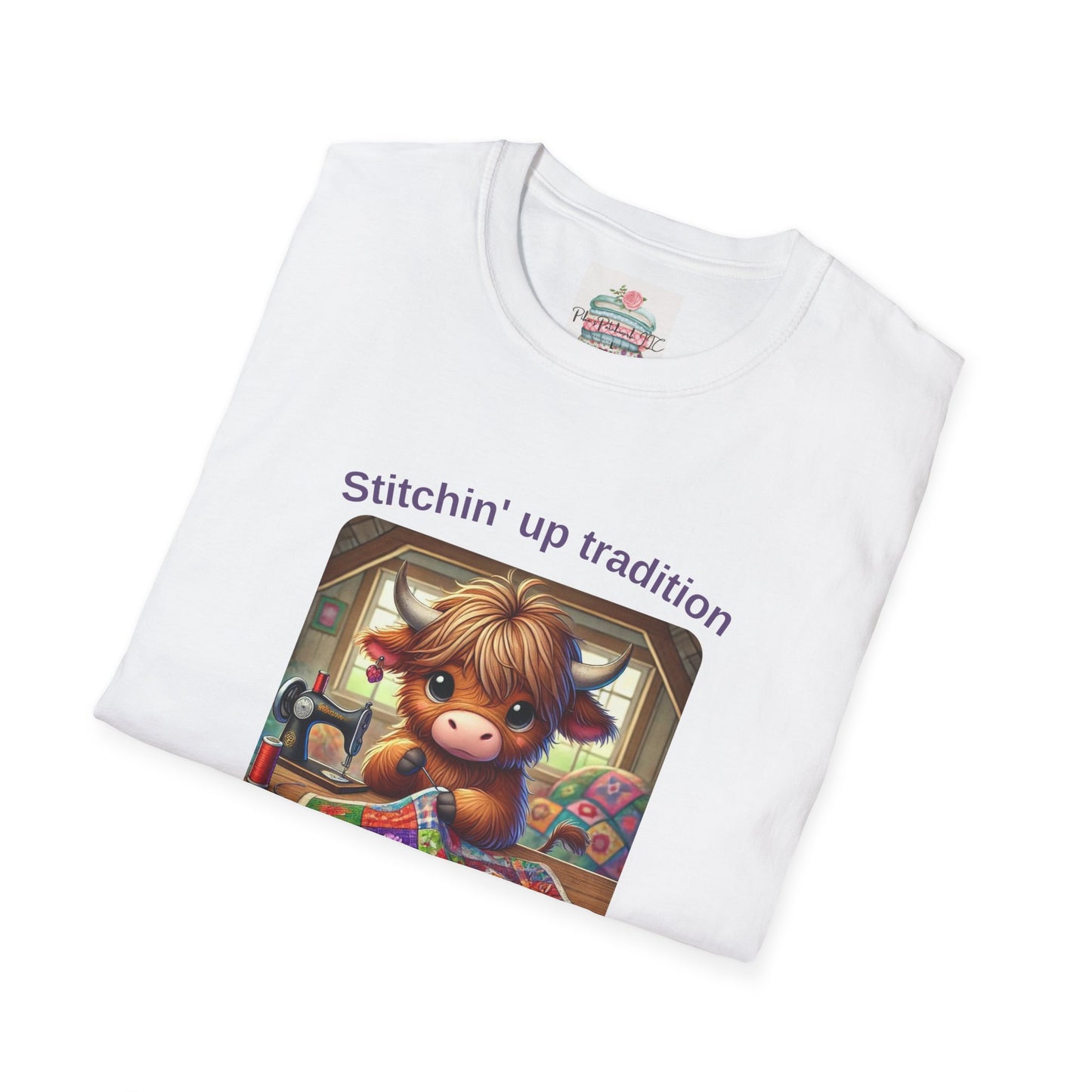 Highland Cow Stitchin' - T-shirt