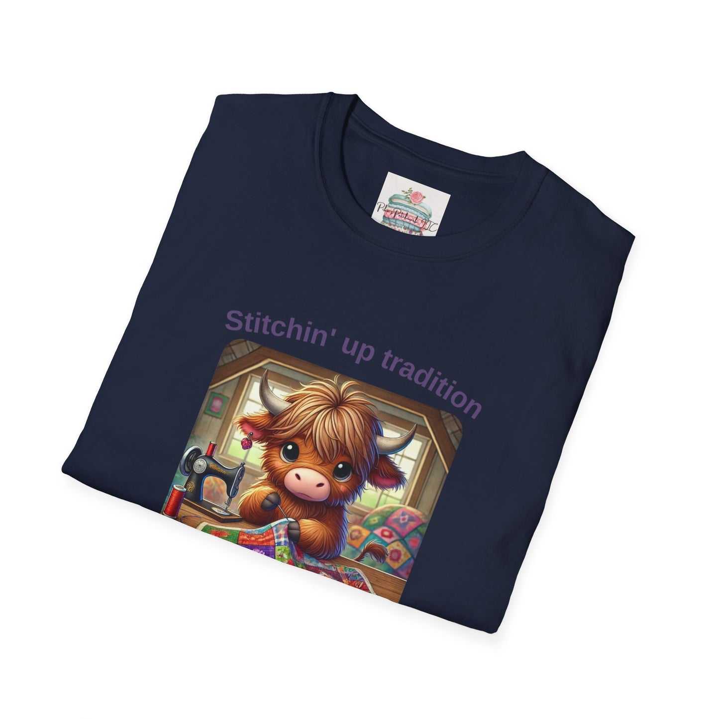 Highland Cow Stitchin' - T-shirt