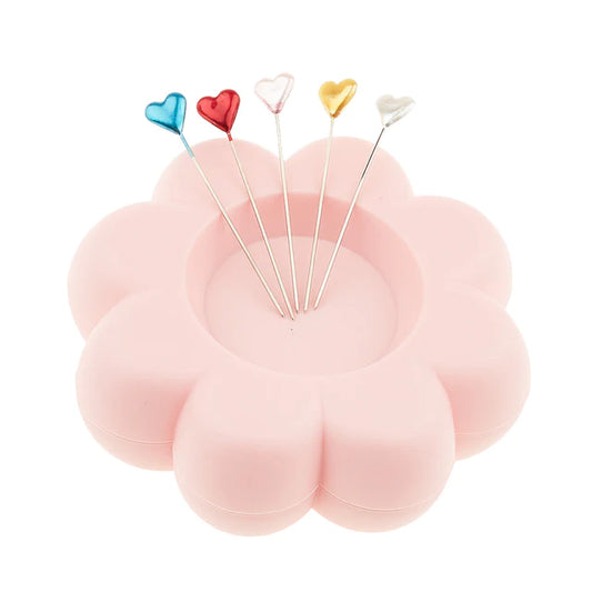 Lori Holt Flower Power Magnetic Pin Holder - Pink